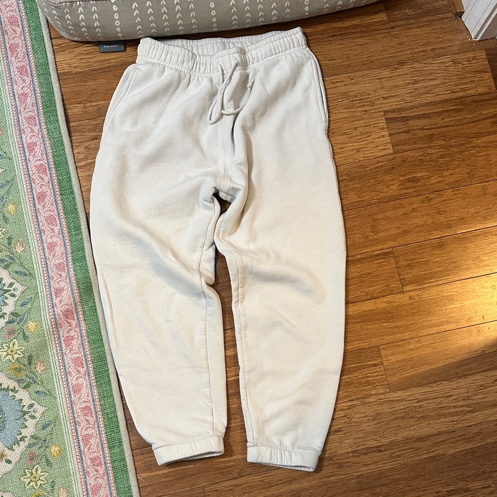 These Three Cream Jogger Pants